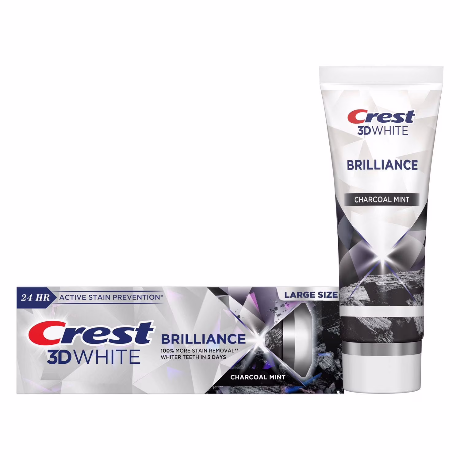 Crest 3d white brillance dentifrice au charbon