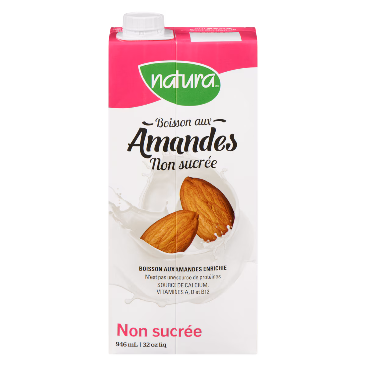 Boisson aux amandes non sucrée