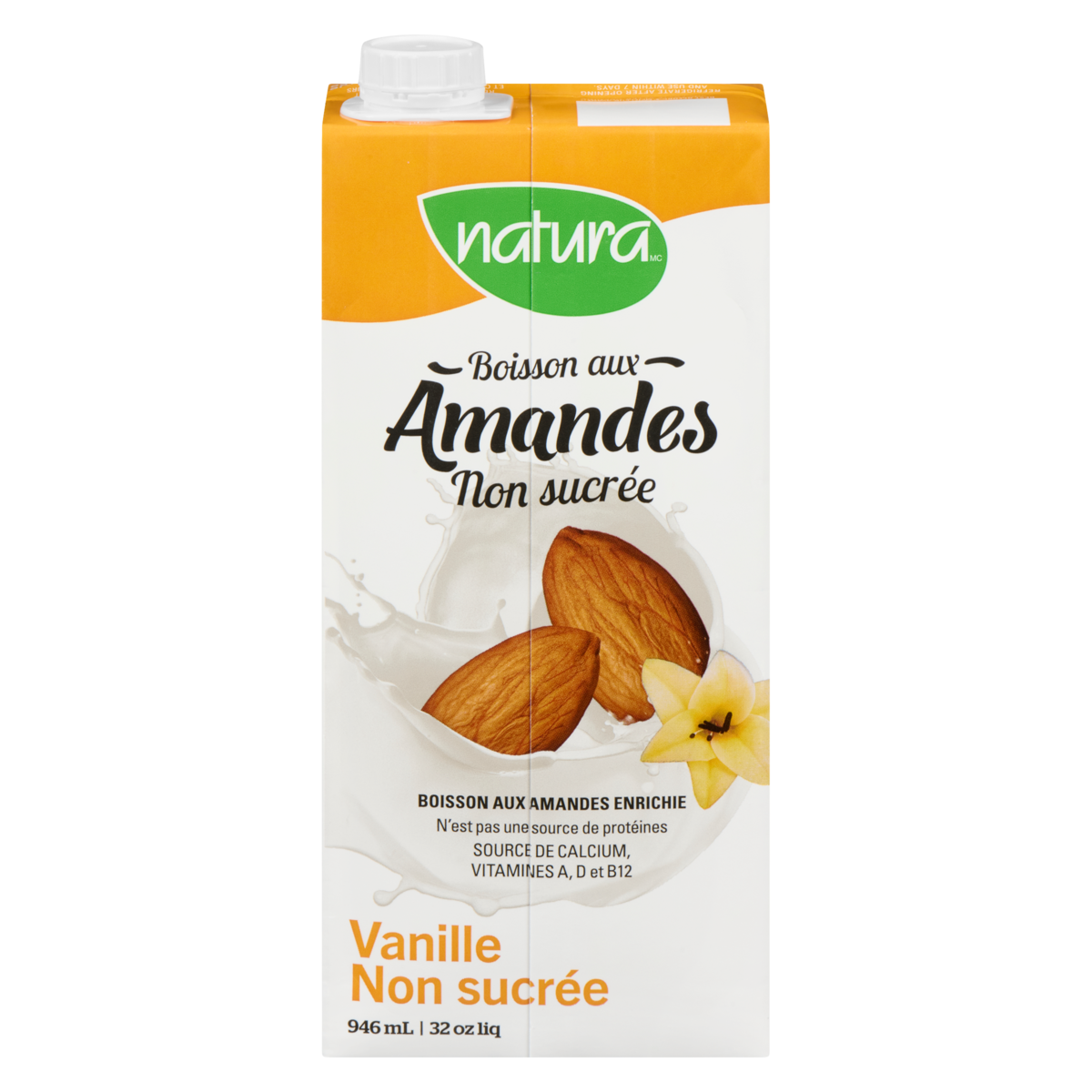 Boisson aux amandes vanille non sucrée