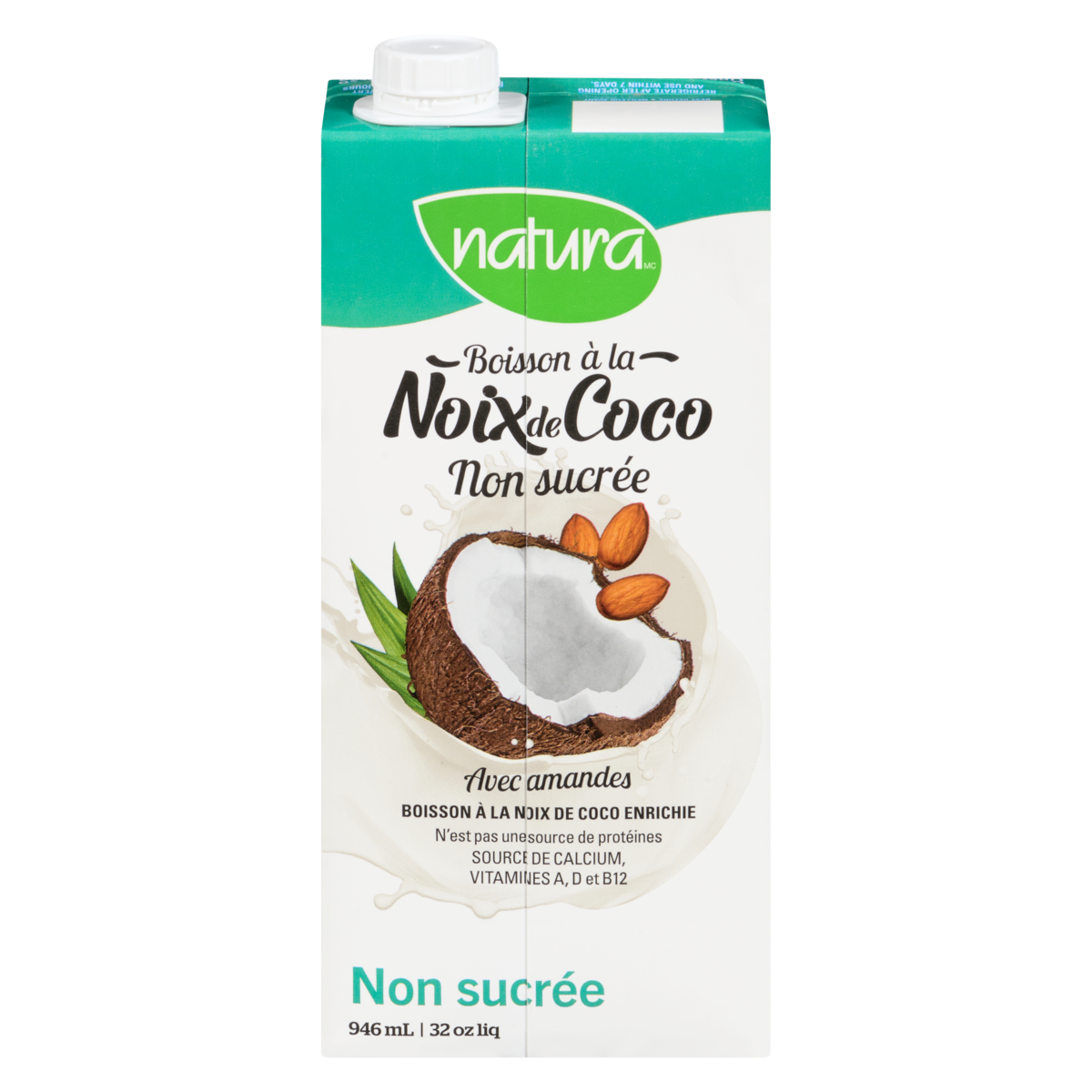 Boisson à la noix de coco non sucrée
