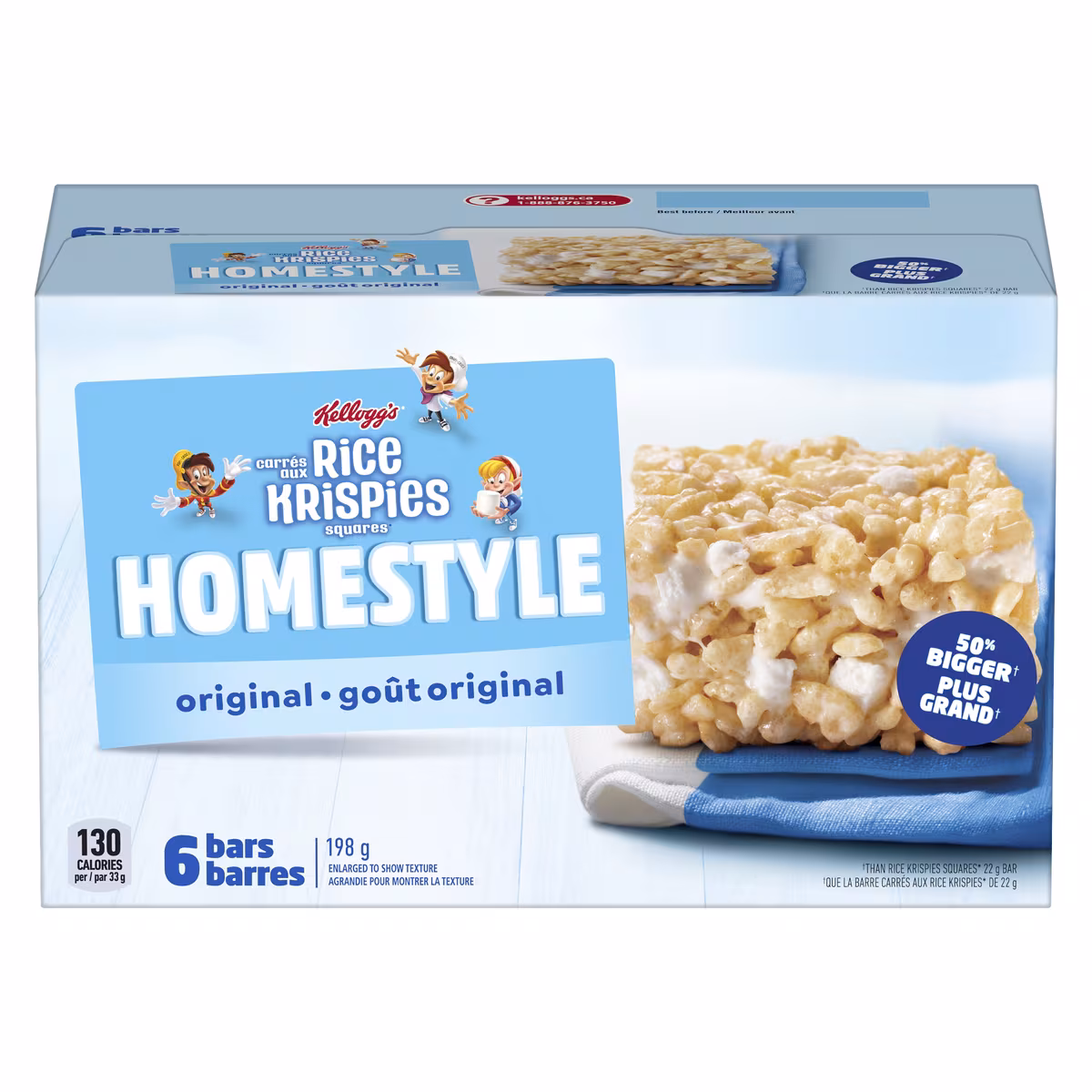 Homestyle carrés aux rice krispies goût original