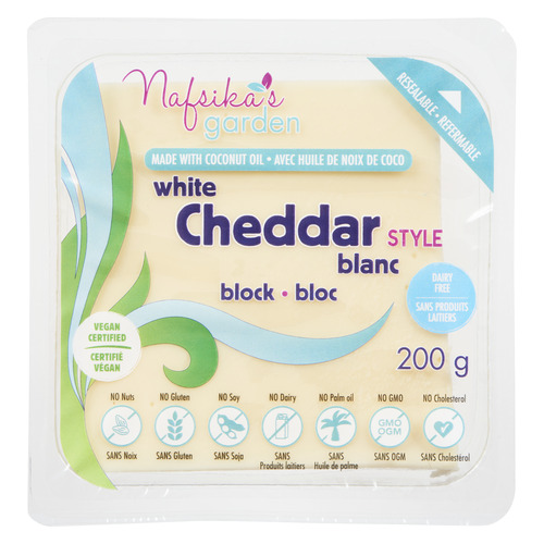 Nafsika's Garden Faumage cheddar blanc bloc 200 g