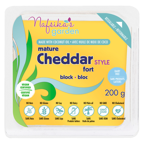 Nafsika's Garden Faumage cheddar fort bloc 200 g