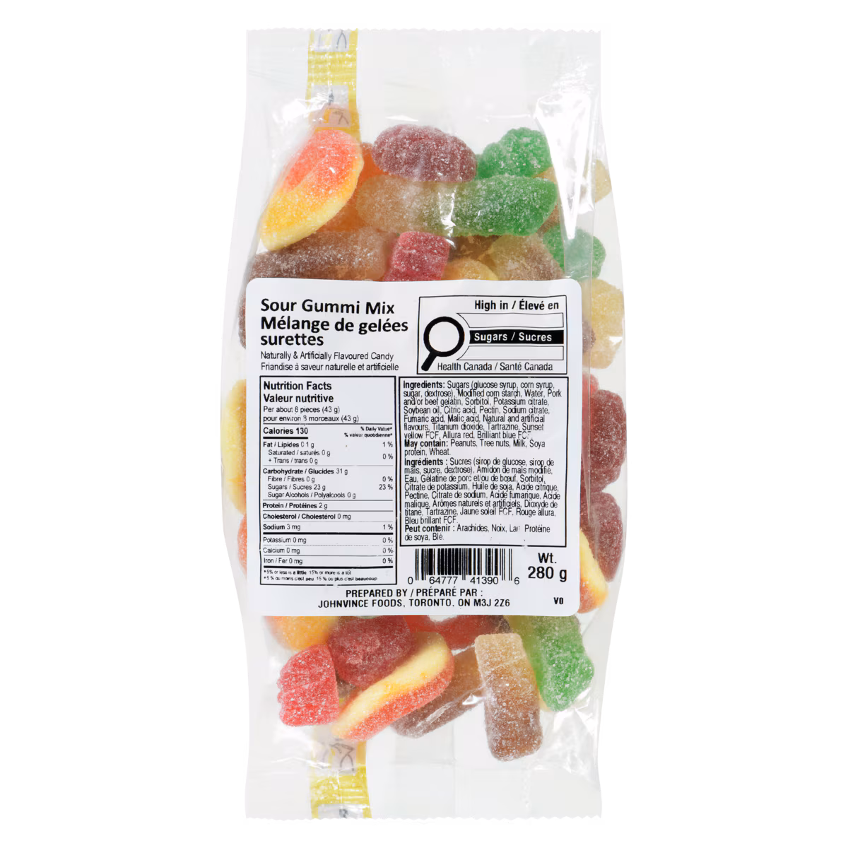 Friandise à mélange de gelées surettes