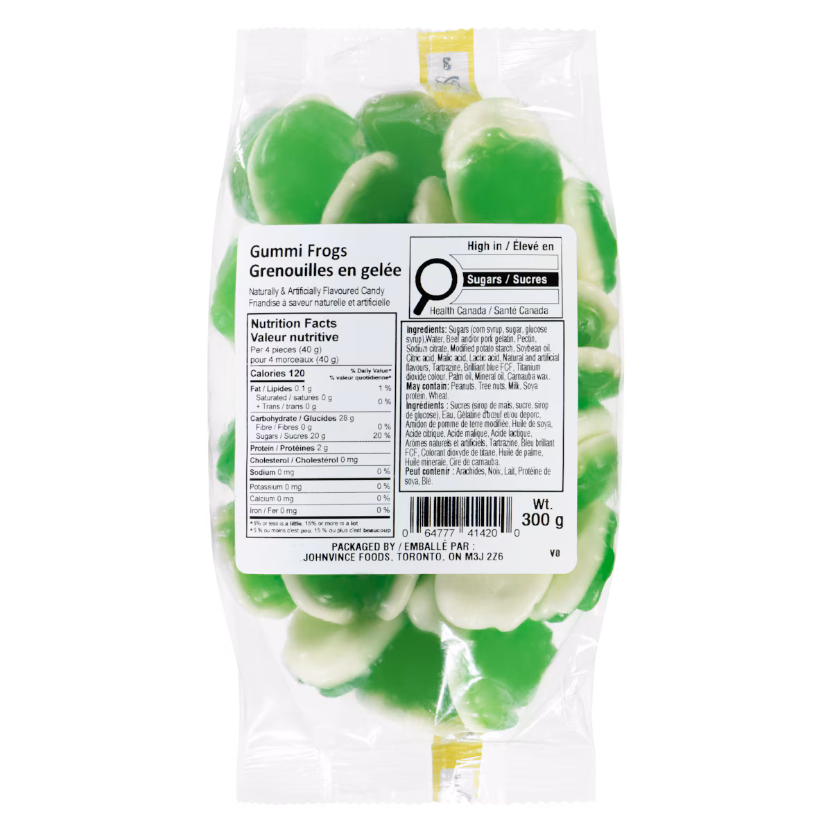 Friandise à grenouilles en gelée
