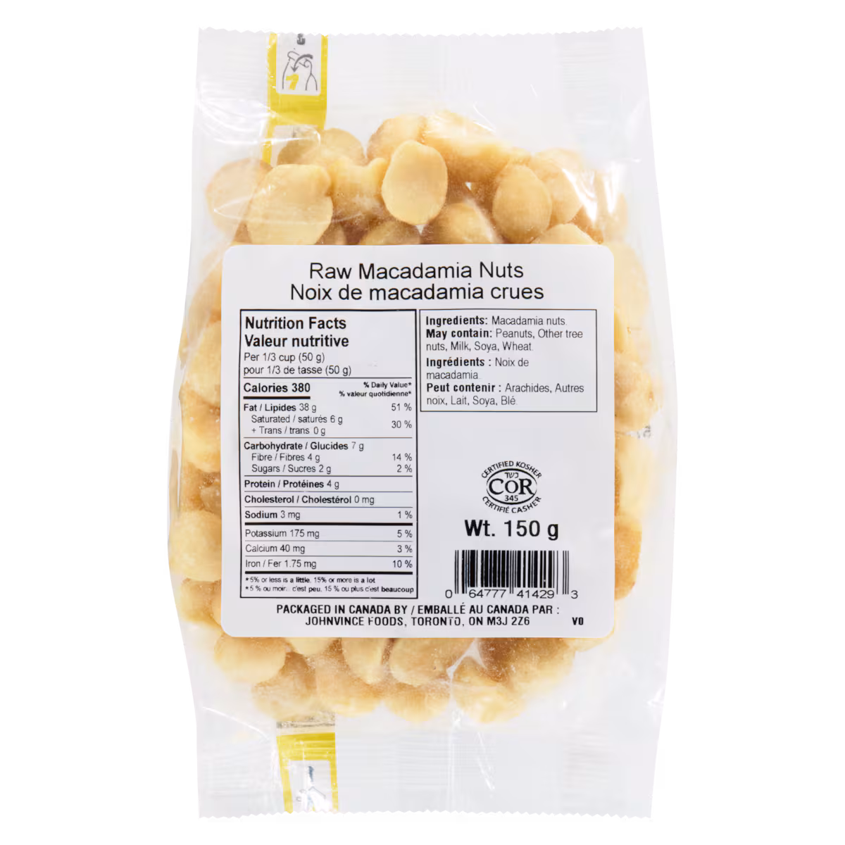 Noix de macadamia crues