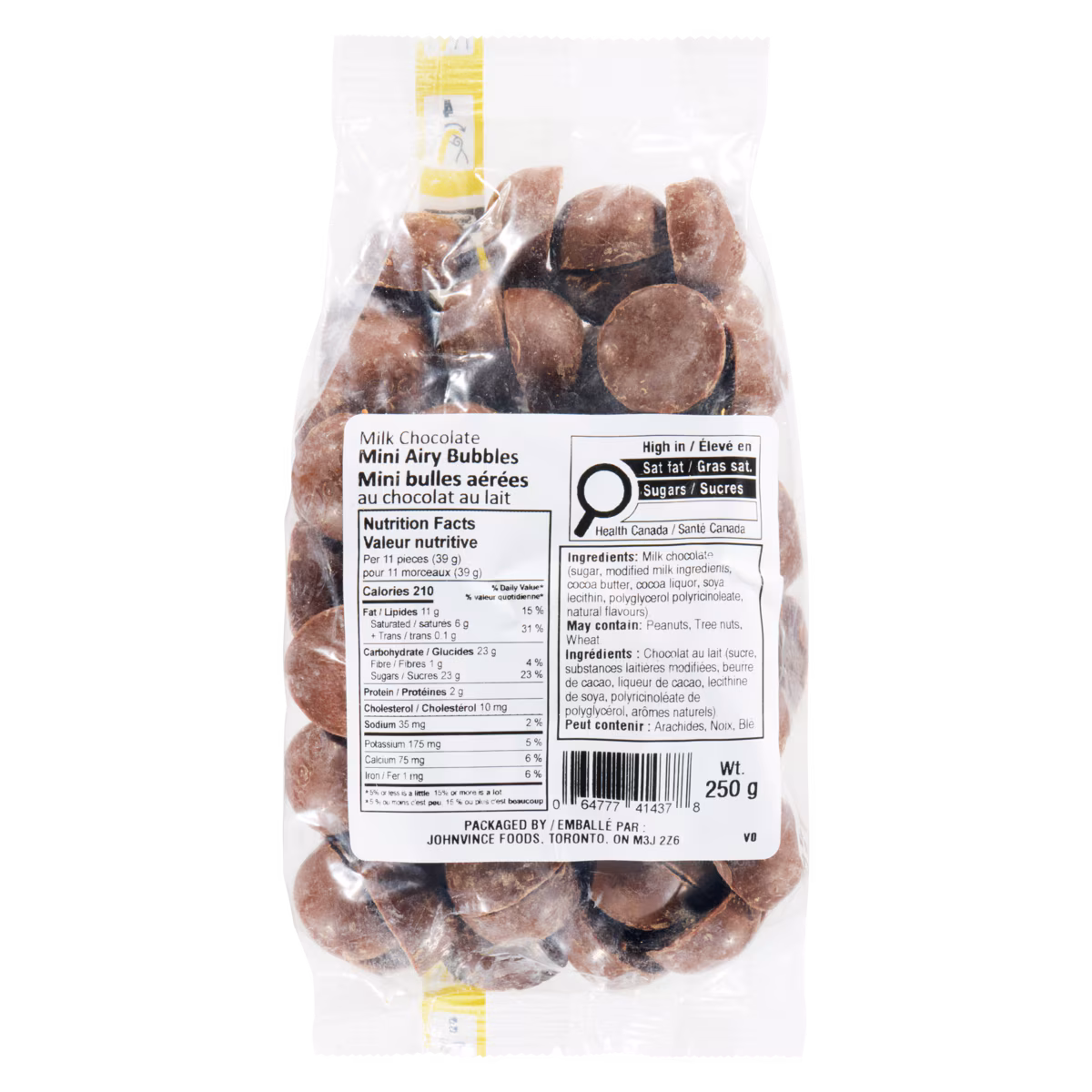 Mini bulles aérées au chocolat au lait