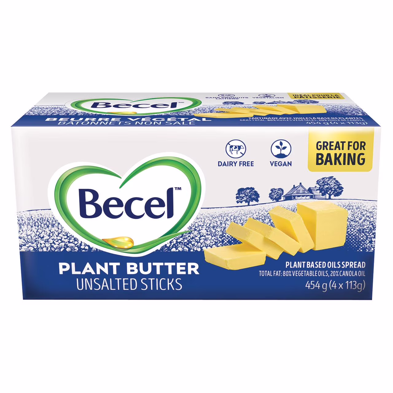 Margarine en bâtons non salé