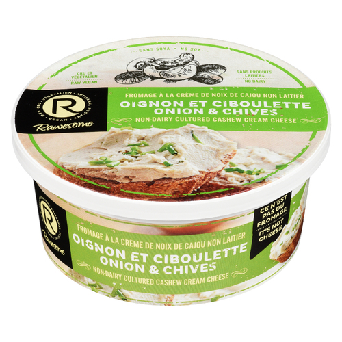 Rawesome Fromage végétalien à l'oignon et à la ciboulette 227 g