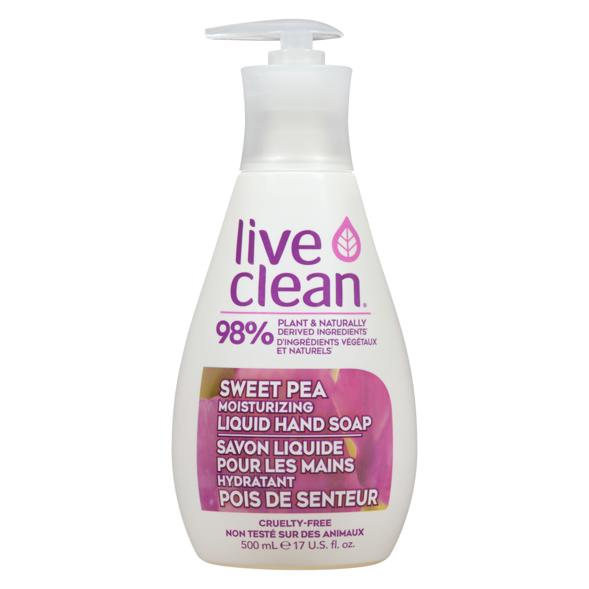 Savon liquide pour les mains hydratant pois de senteur