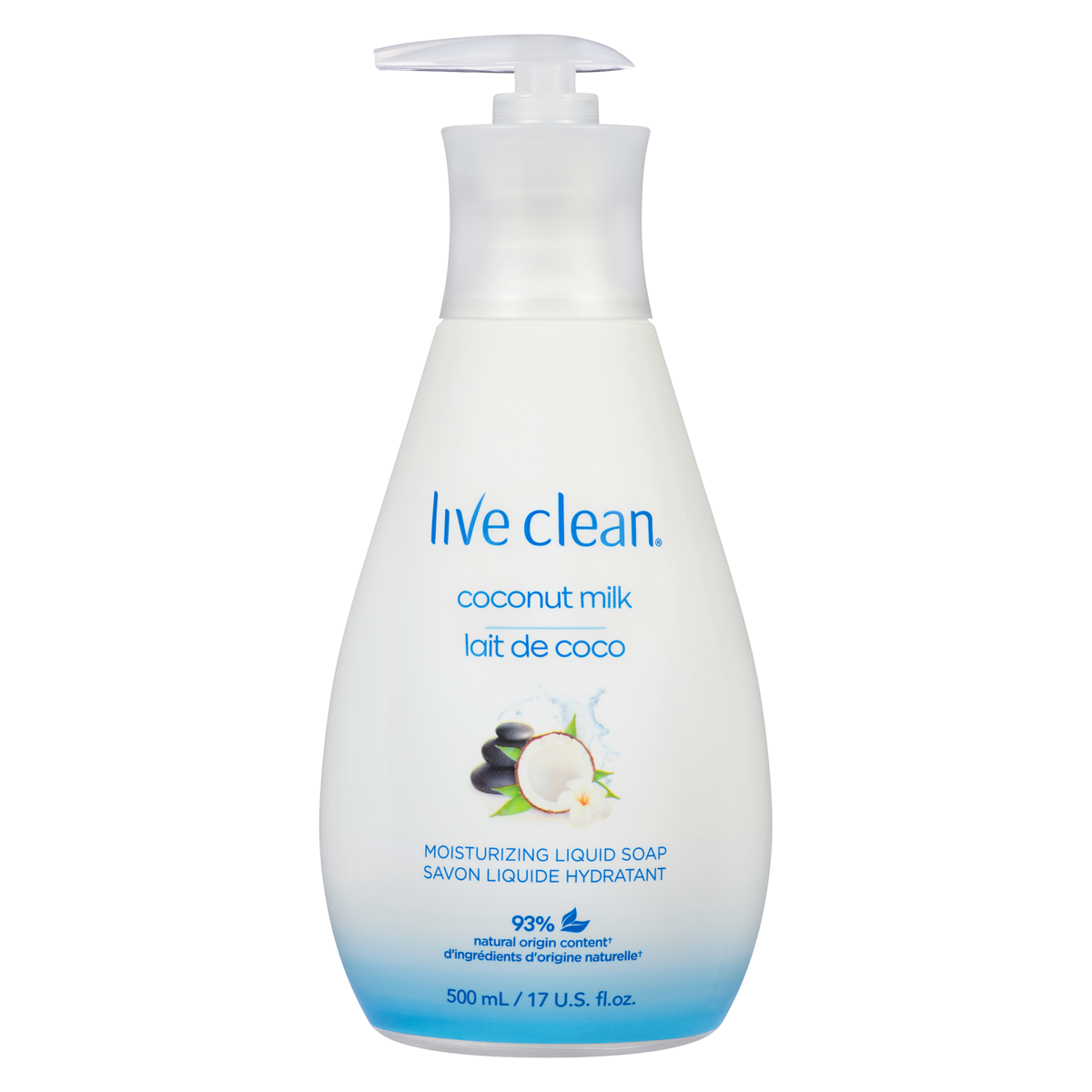 Savon liquide pour les mains hydratant lait de coco