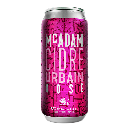 Mcadam Cidre urbain rose en cannette 473 ml