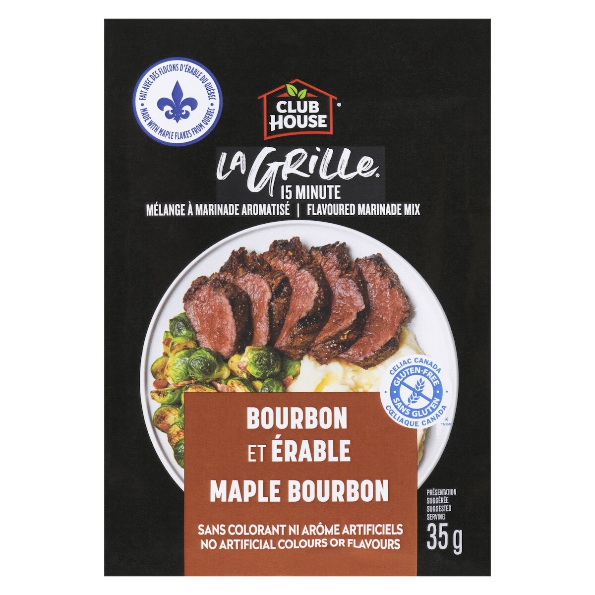 Mélange à marinade aromatisé bourbon et érable