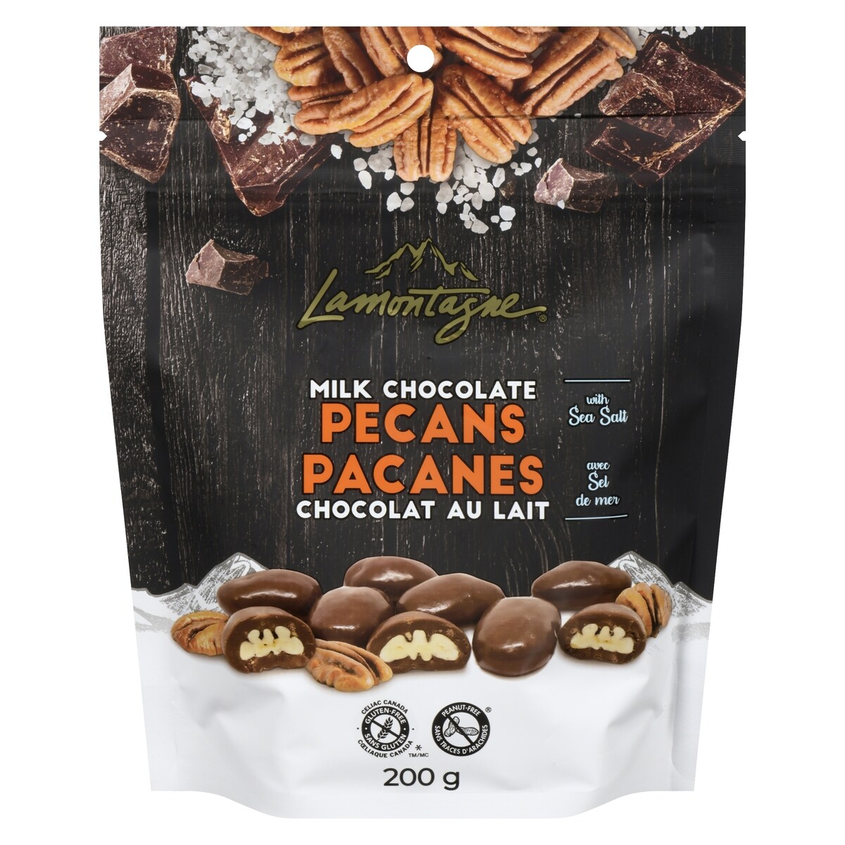Pacanes chocolat au lait avec sel de mer