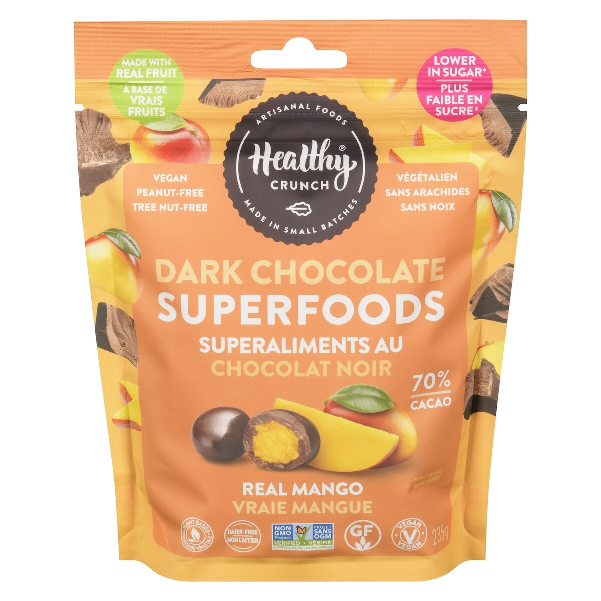 Superaliments au chocolat noir vraie mangue