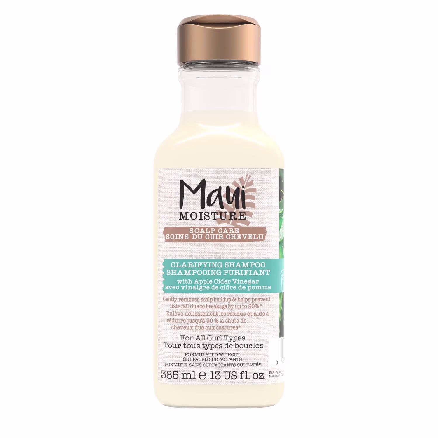 Maui moisture soins du cuir chevelu shampooing purifiant. shampooing au vinaigre de cidre de pomme pour cheveux bouclés hydrate & élimine l'accumulation sur le cuir chevelu. surfactants sans sulfates