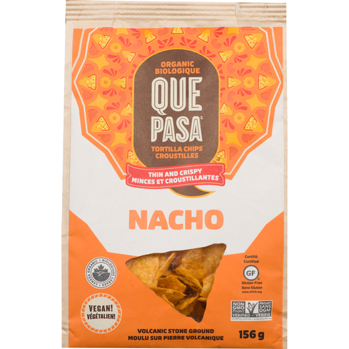 Que Pasa Croustilles de maïs aromatisées nacho biologique 156 g