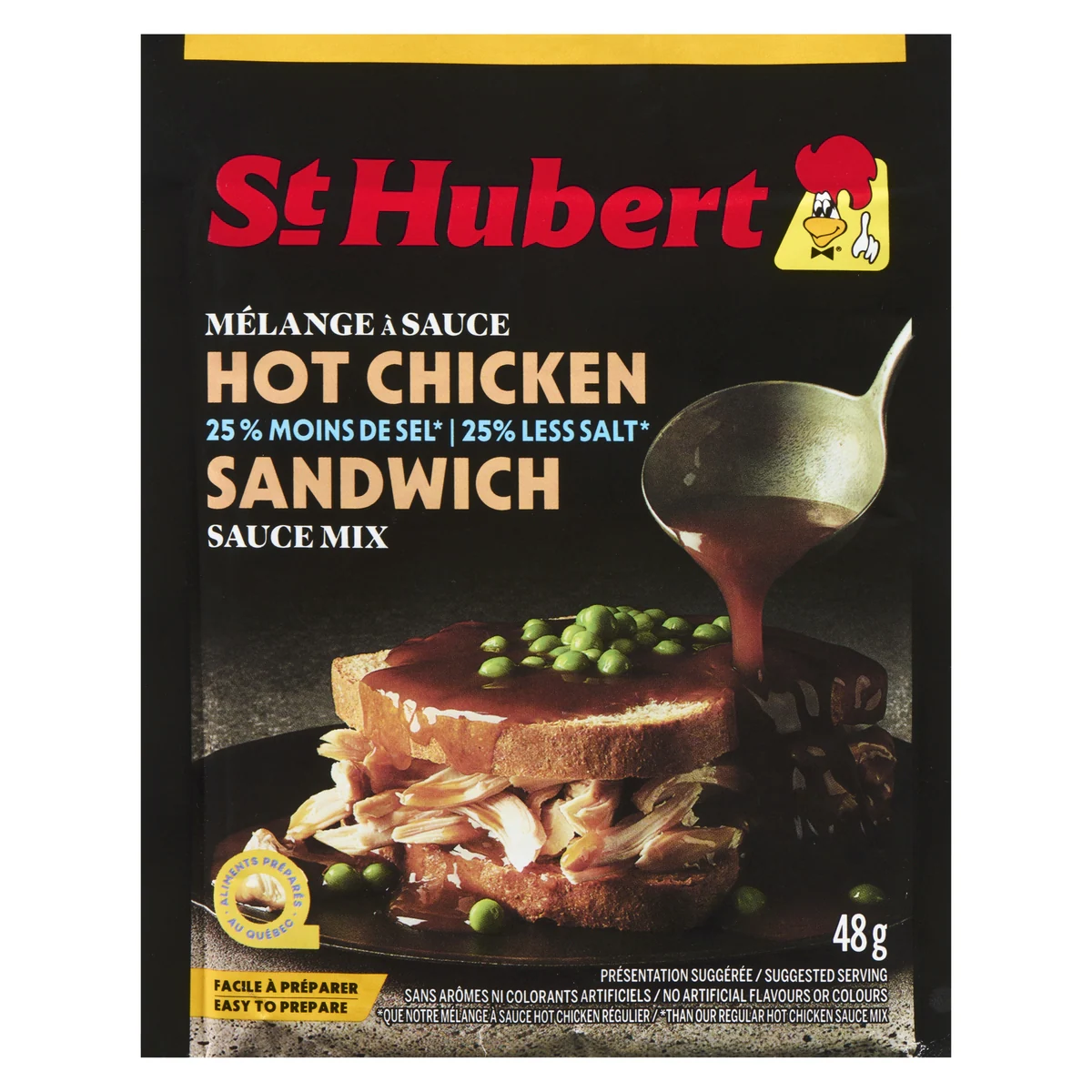 Mélange à sauce hot chicken sandwich 25 % moins de sel