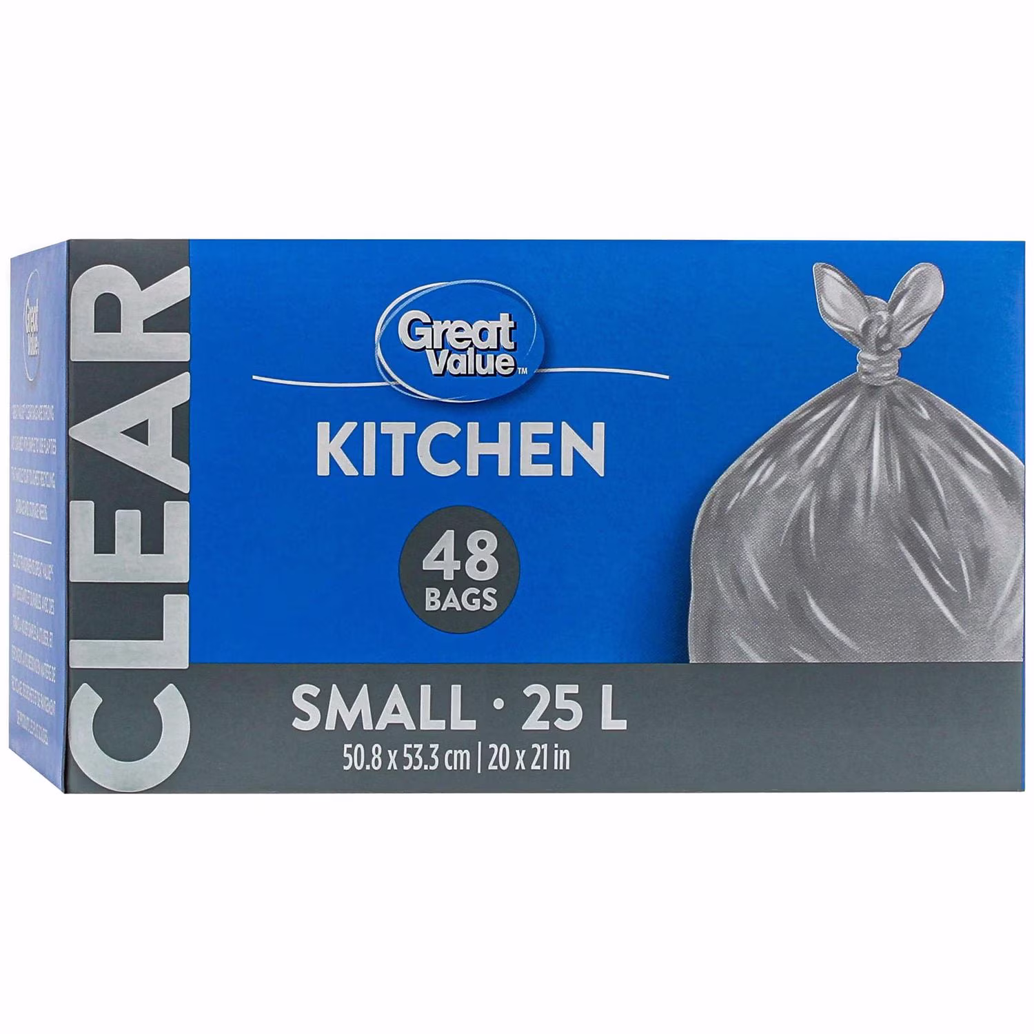 Great value petits sacs de cuisine transparents. . 48sacs