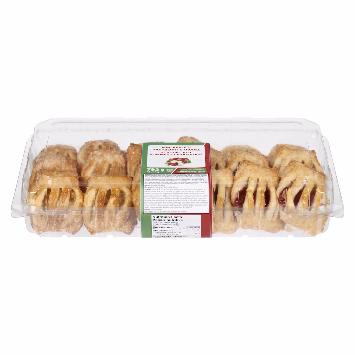 Strudel aux pommes et framboise