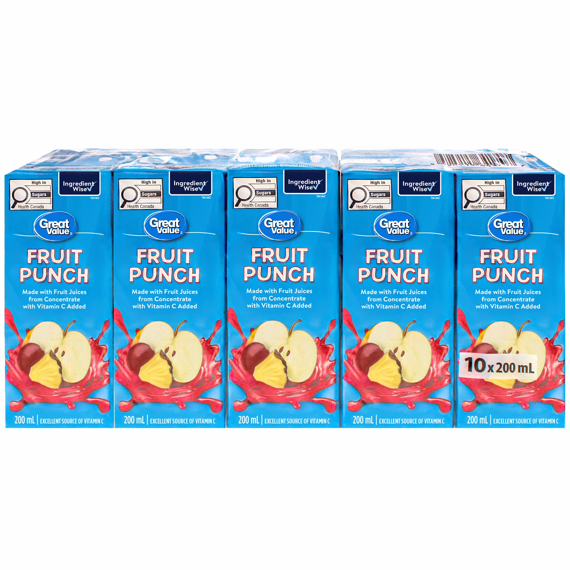 Boisson punch aux fruits great value