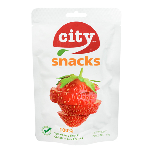 City Snack Collation aux fraises lyophilisée 11 g