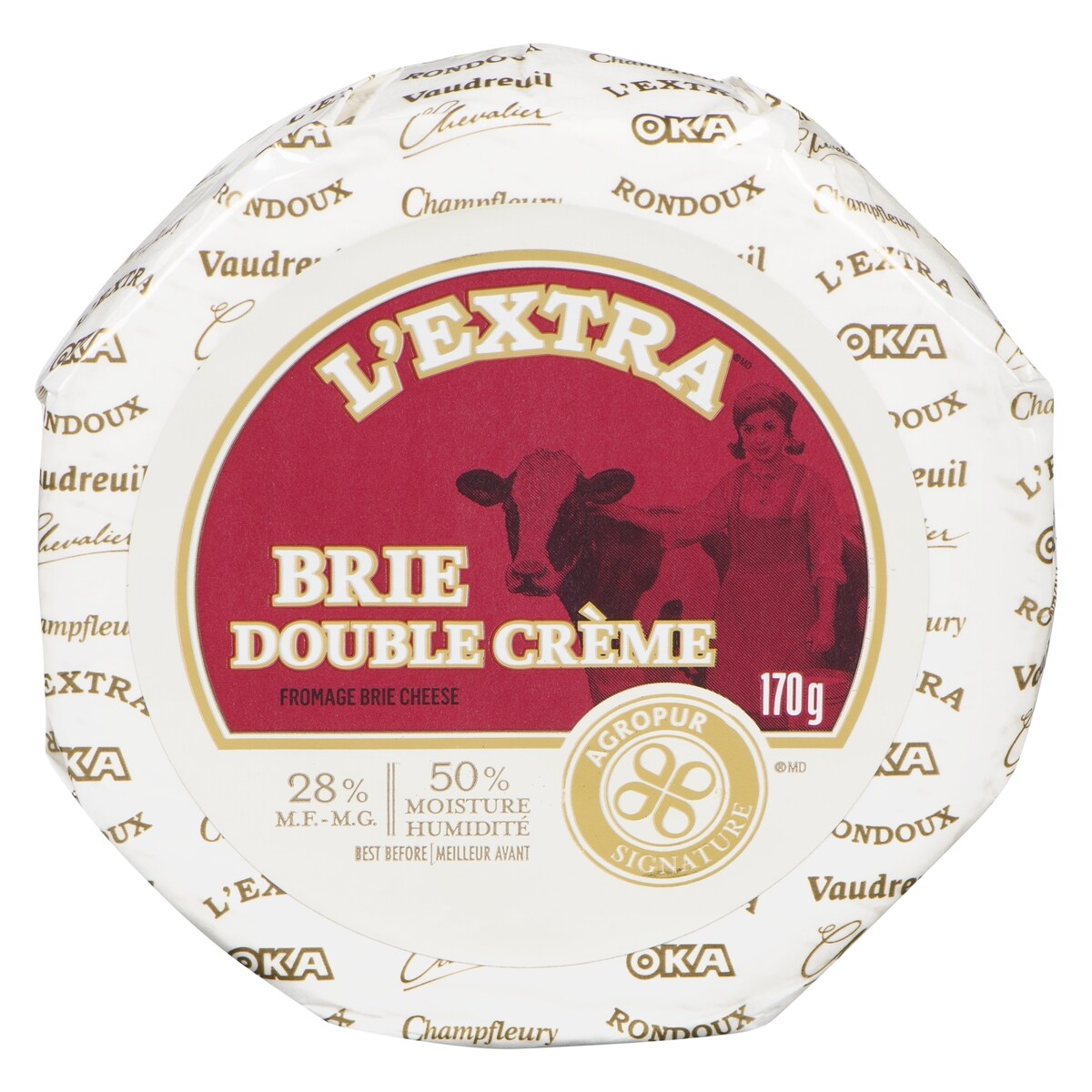 L'extra fromage brie double crème 28 % m.g.