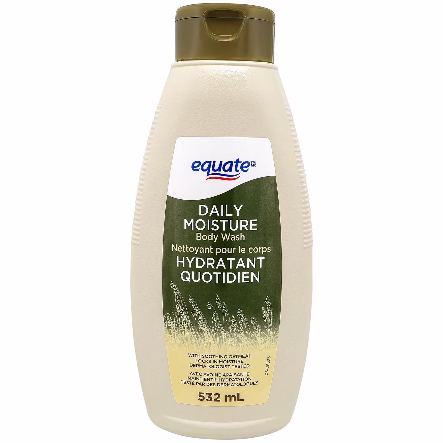 Gel douche hydratant quotidien equate à l'avoine.