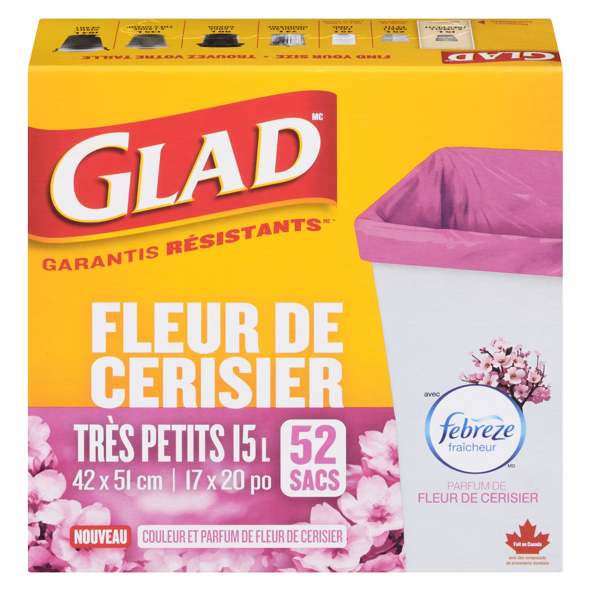 Sacs fleur de cerisier très petits 15 l