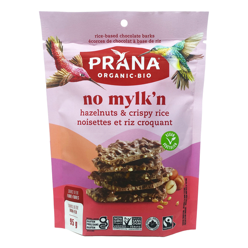 Écorces de chocolat aux noisettes et riz croquant biologiques