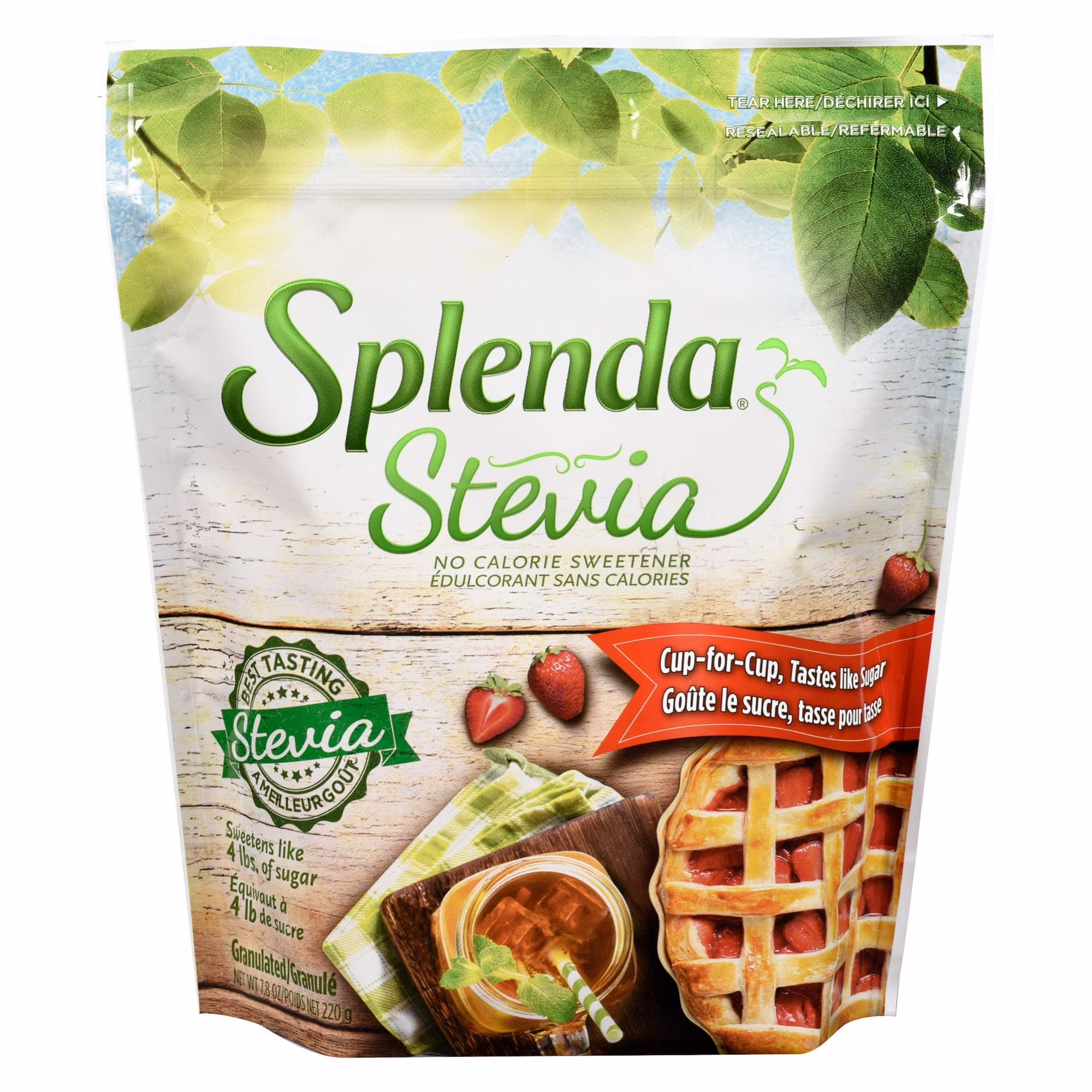 Splenda stevia sachet édulcorant sans calories édulcorant de stévia granulé