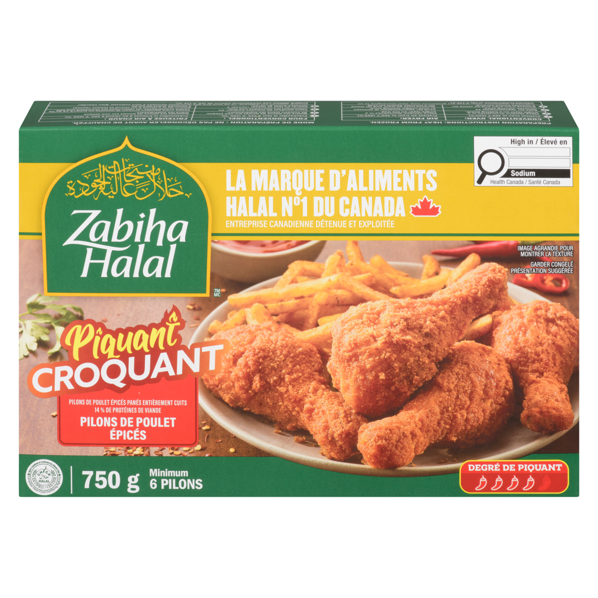 Pilons de poulet épicés piquant croquant