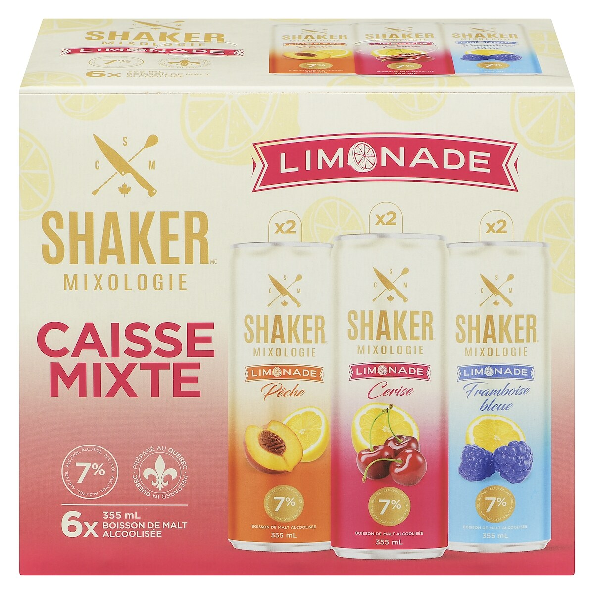Boisson de malt alcoolisée limonade caisse mixte (Pièce didentité requise au moment du ramassage)