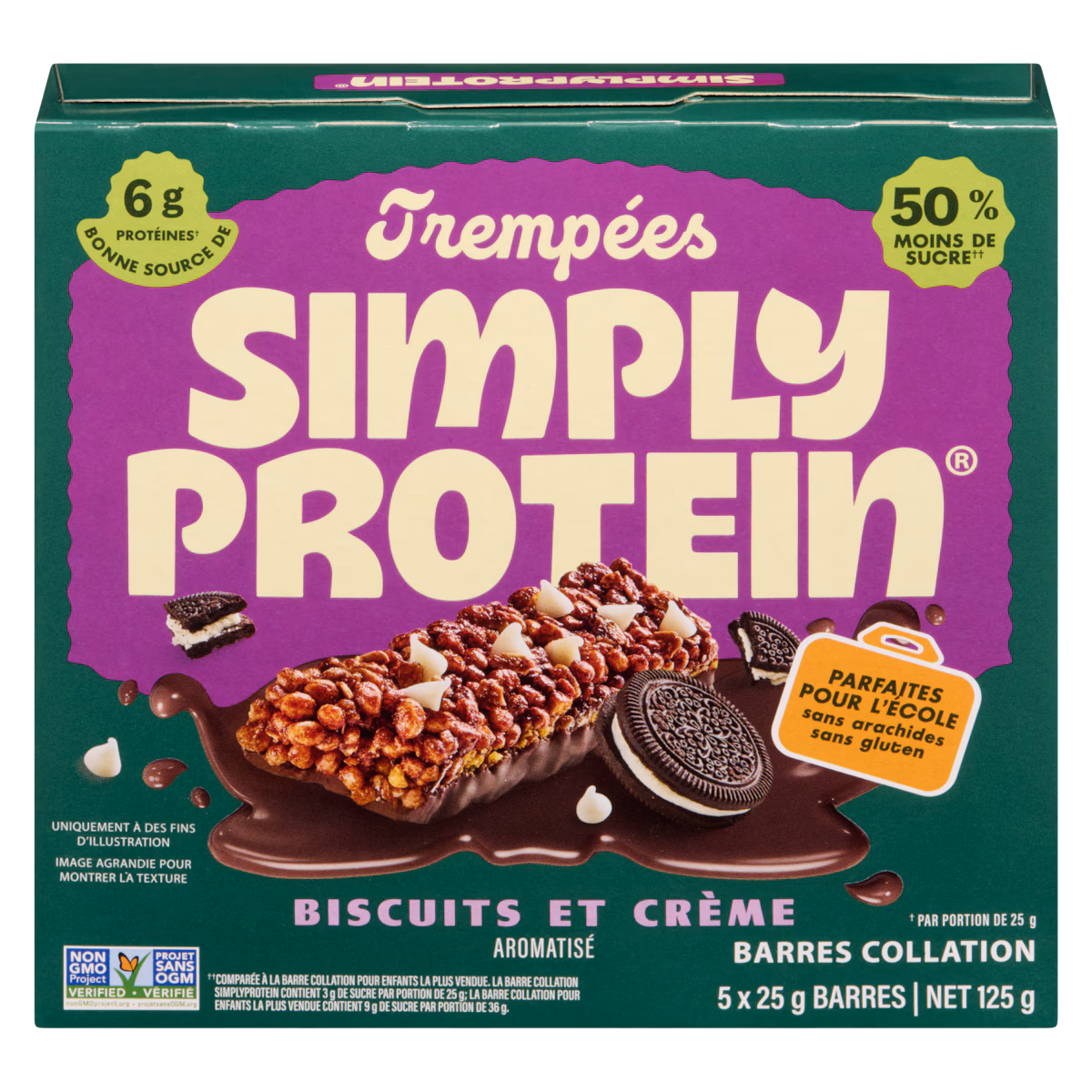 Trempé barres biscuits et crème aromatisé