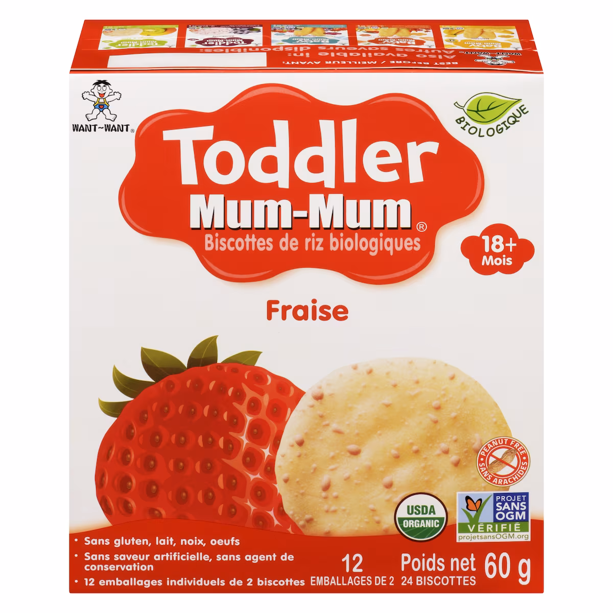Mum-Mum pour tout-petits fraise biologique