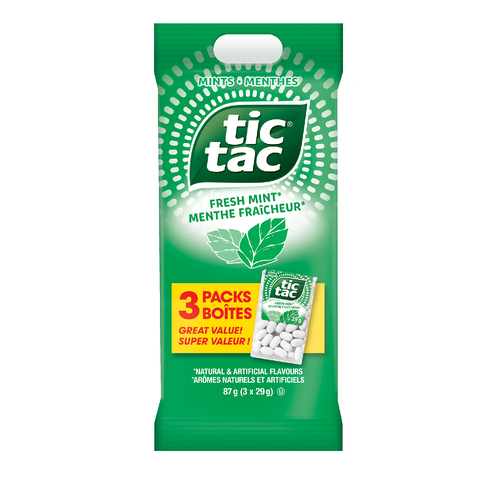 Ferrero Canada Ltd. Menthe fraîcheur Tic Tac 3 x 29 g