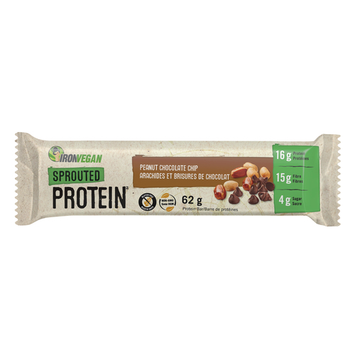 Iron Vegan Barre protéinée aux arachides germées 62 g