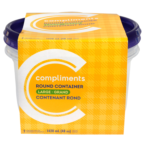 Compliments Contenants ronds grand 2 un