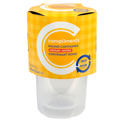 Compliments Contenants ronds, moyens, 2 un