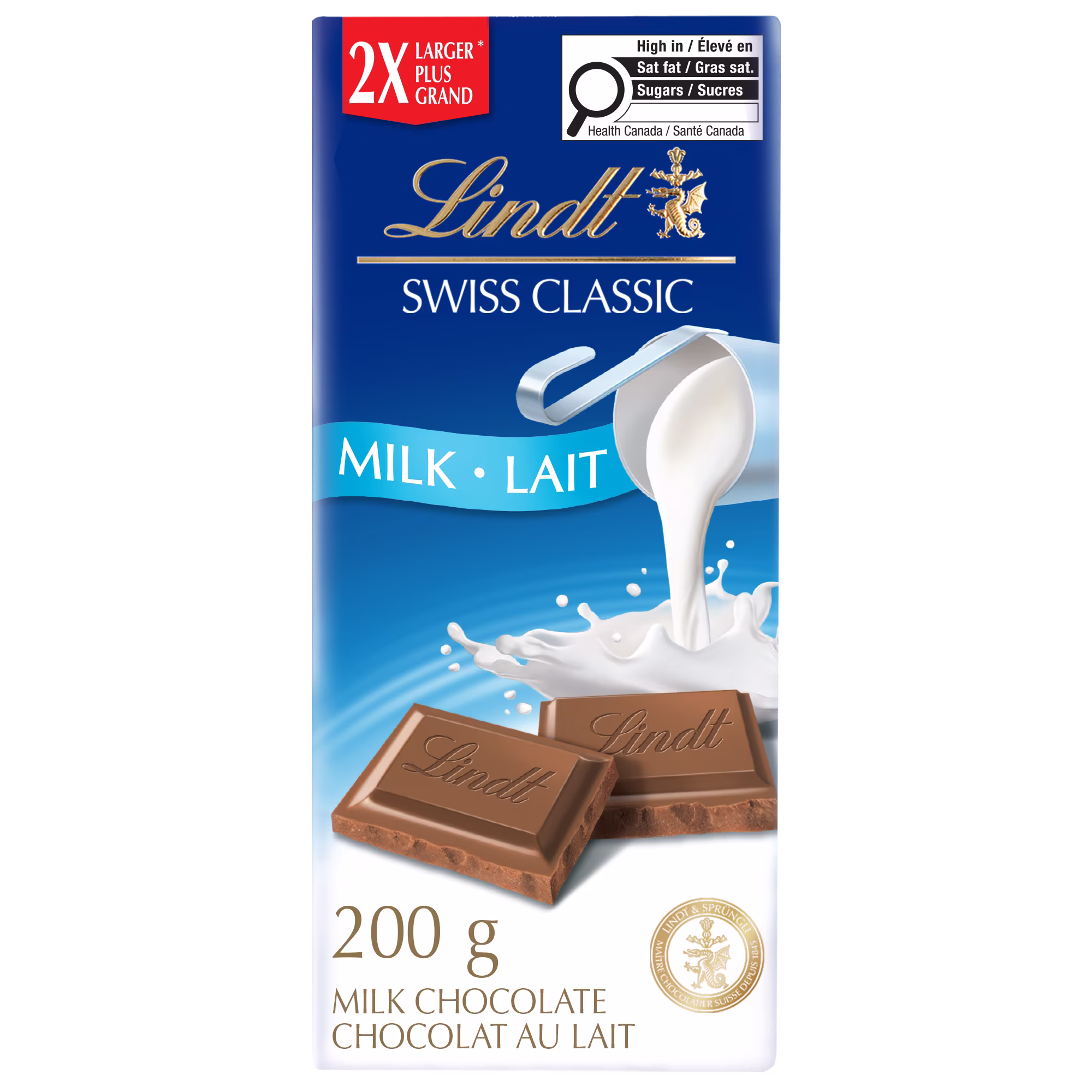Tablette de chocolat suisse au lait