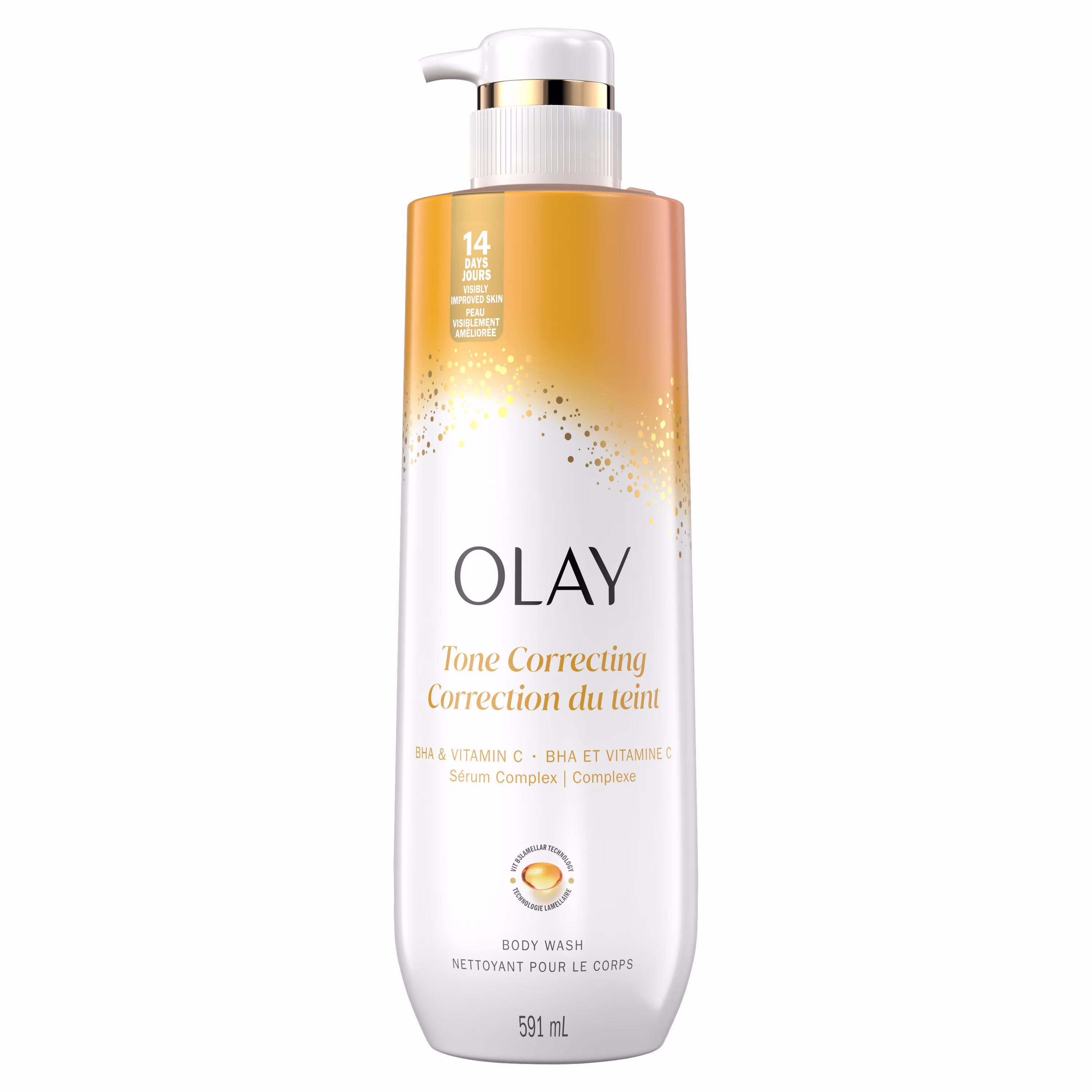 Nettoyant pour le corps Correction du teint avec complexe de sérum BHA et vitamine C