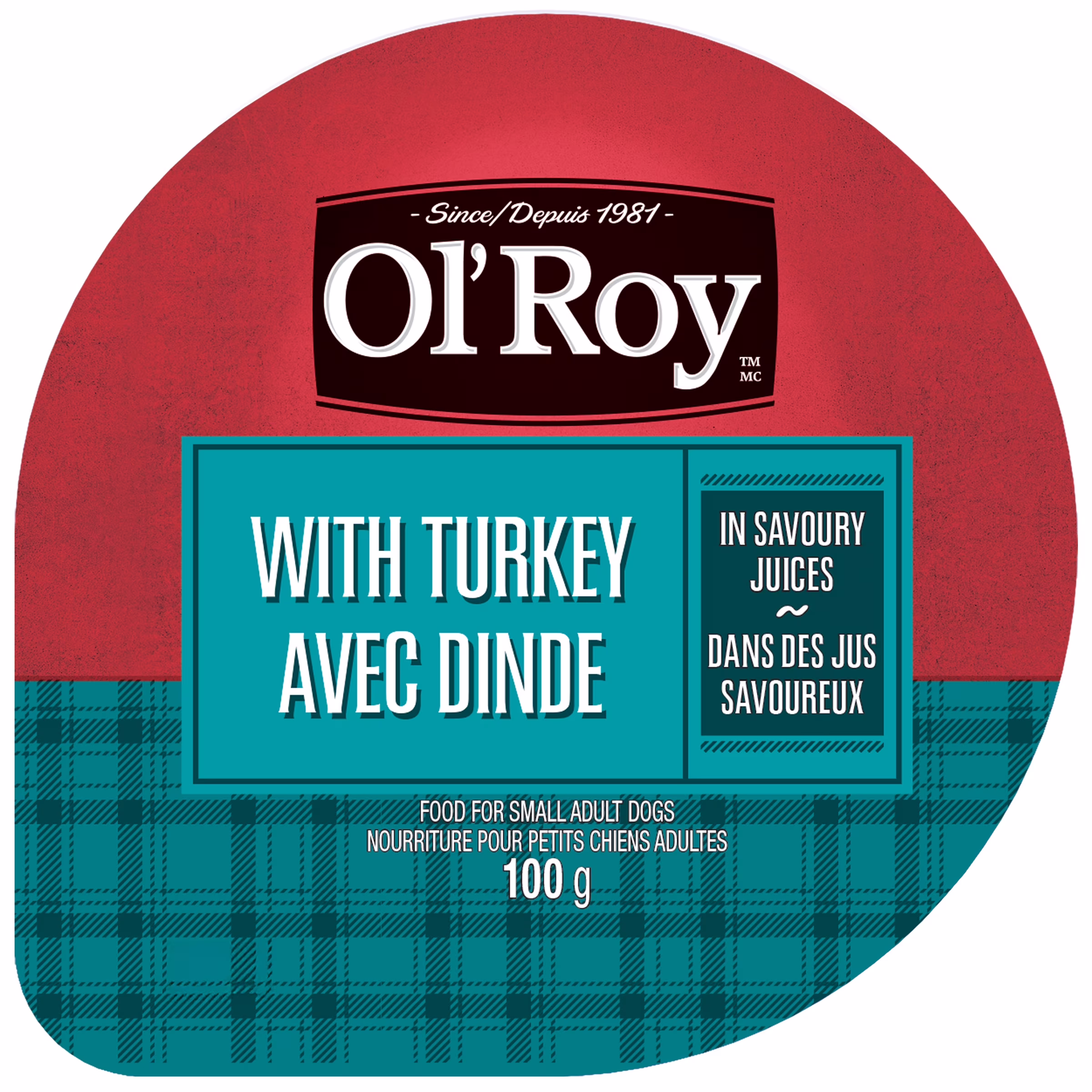 Nourriture pour petits chiens adultes dinde ol roy.  cup