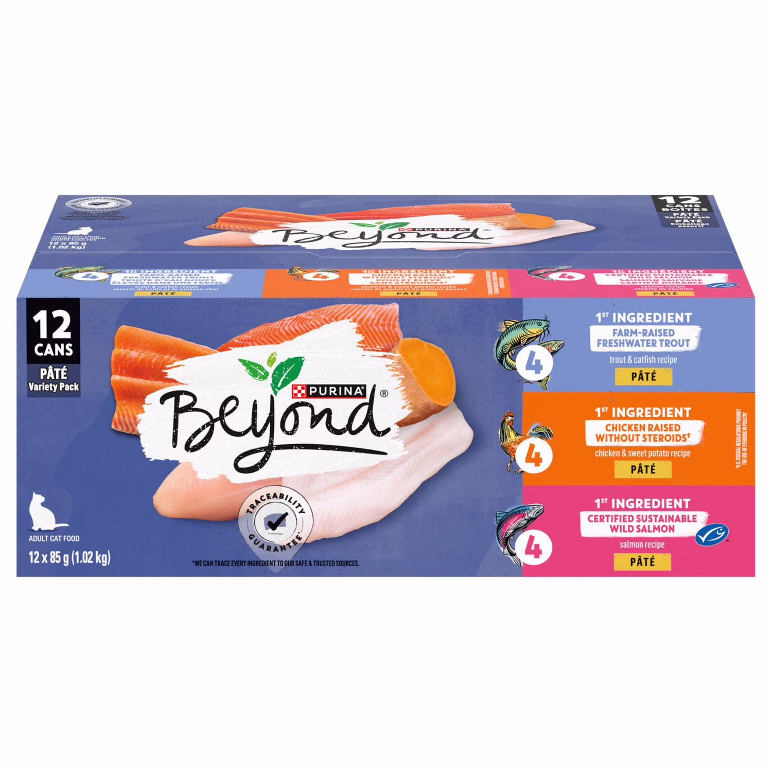 Pâté pour chat au poisson et à la vollaile