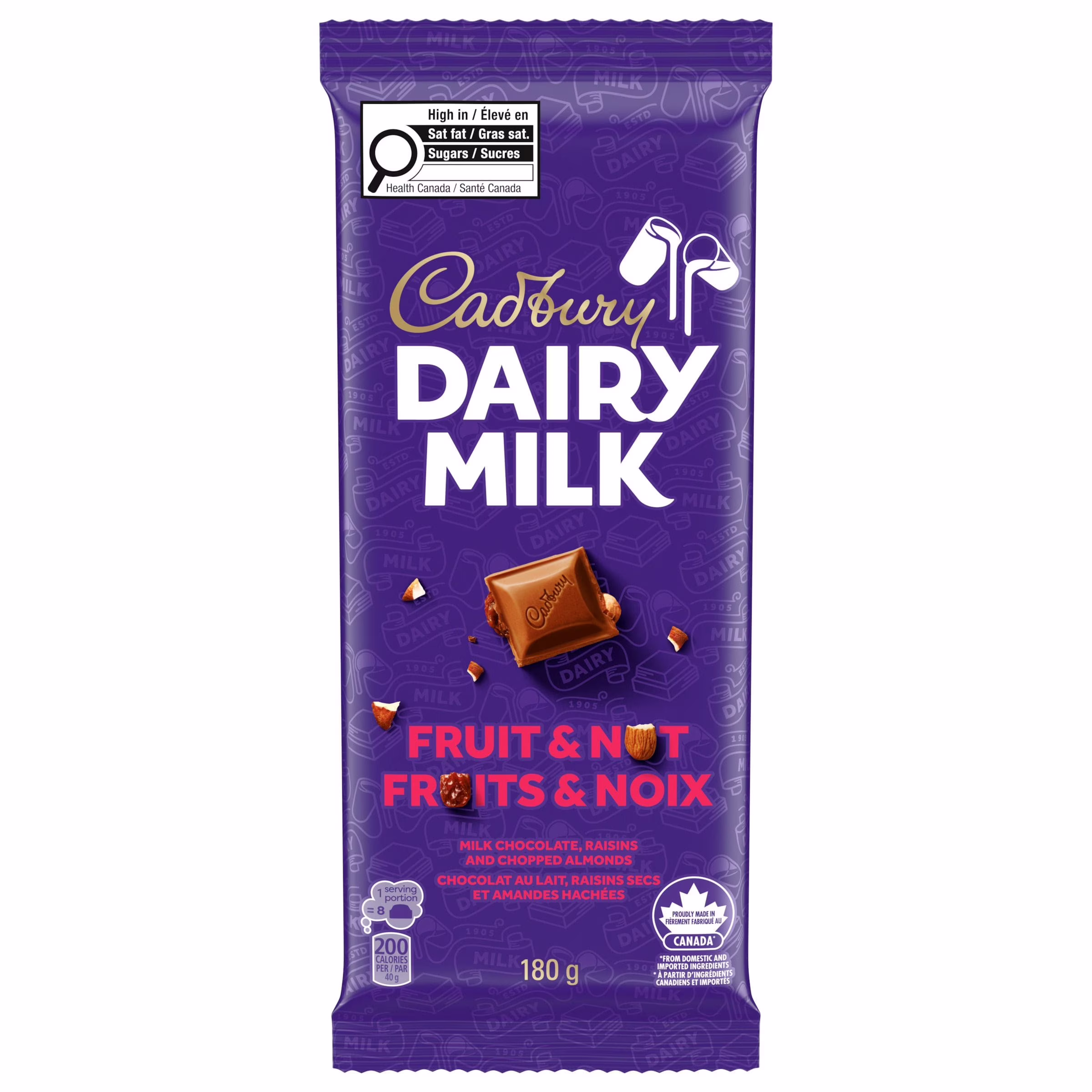DAIRYMILK Fruits et noix, raisins secs et amandes