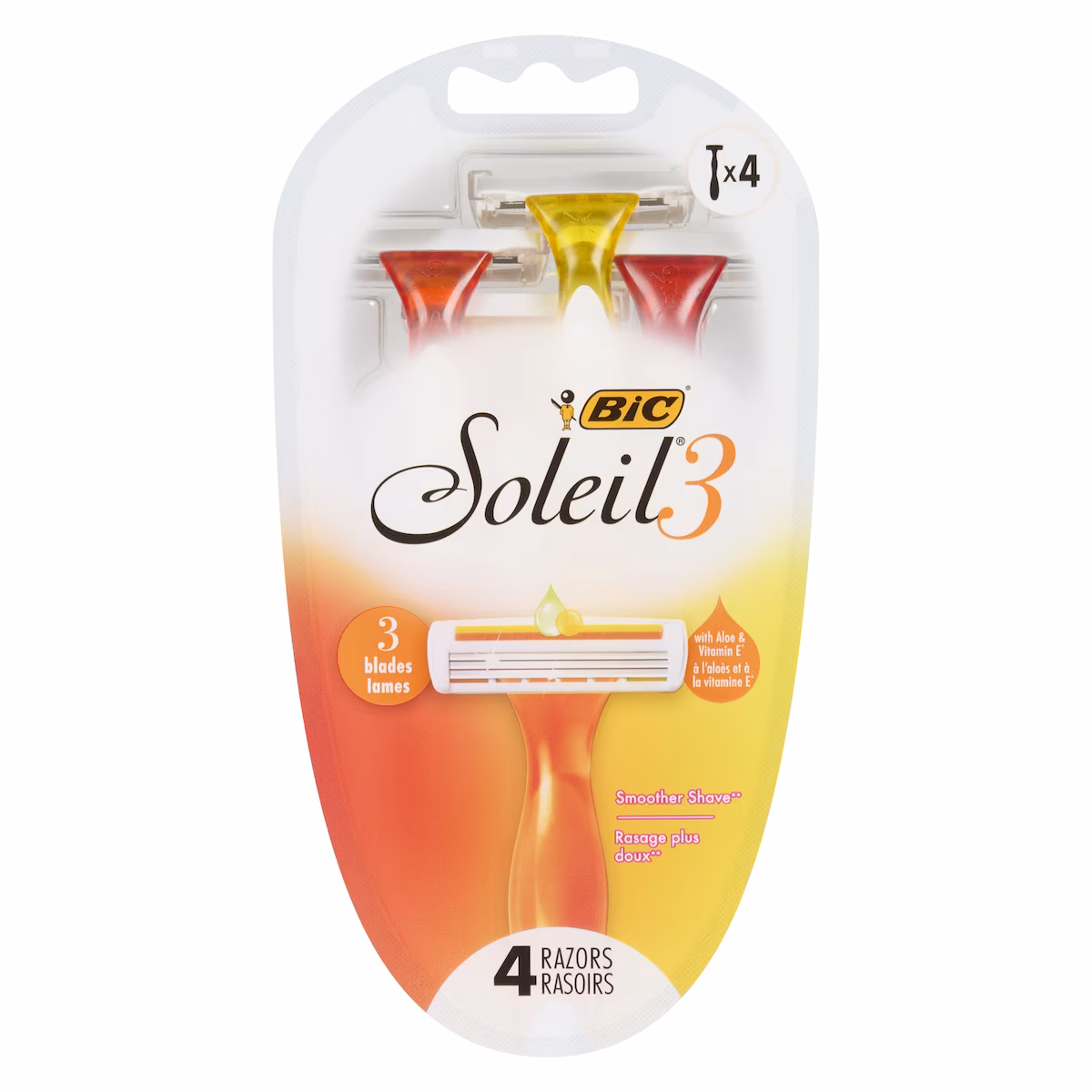 Rasoirs à trois lames jetables Soleil