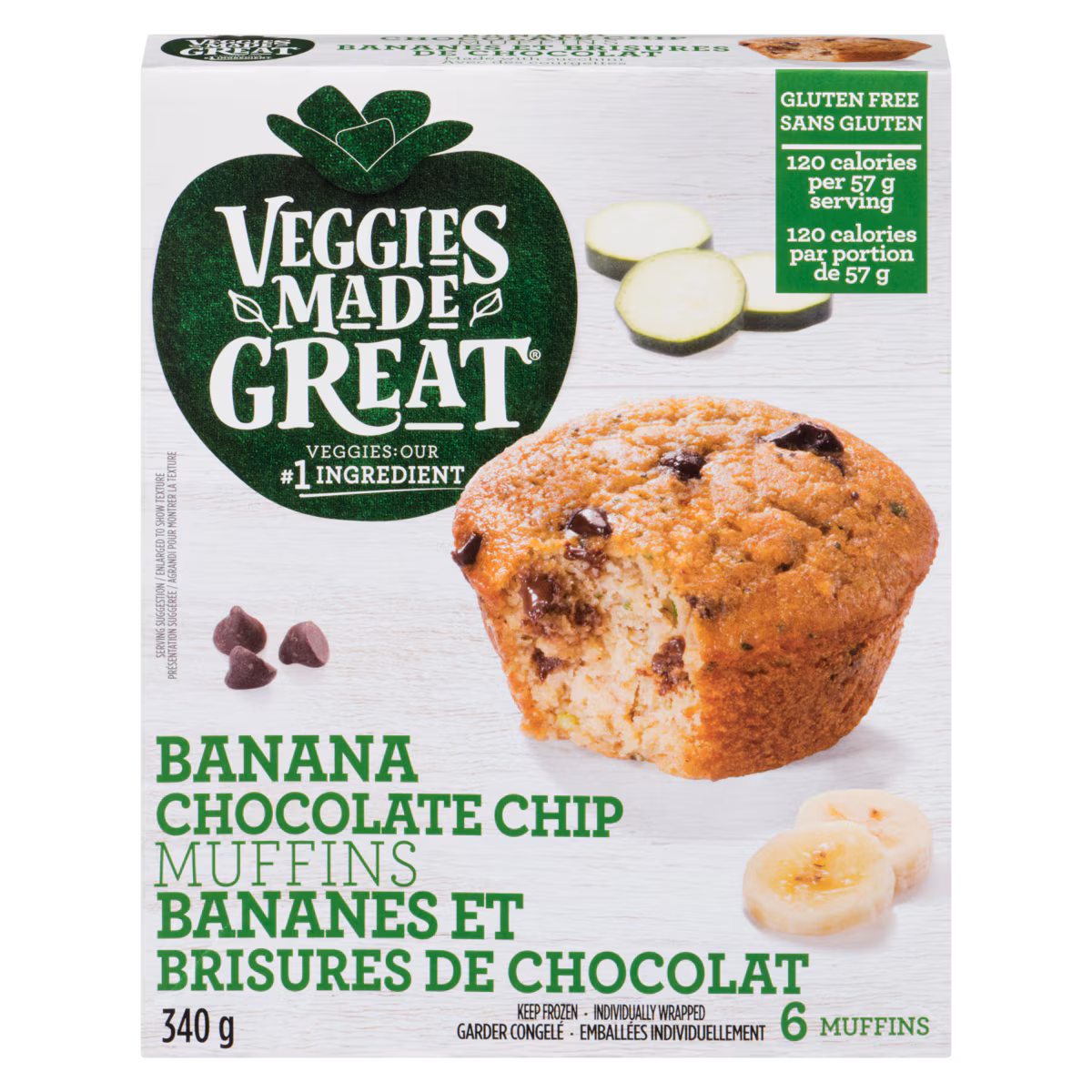 Muffins bananes et brisures de chocolat