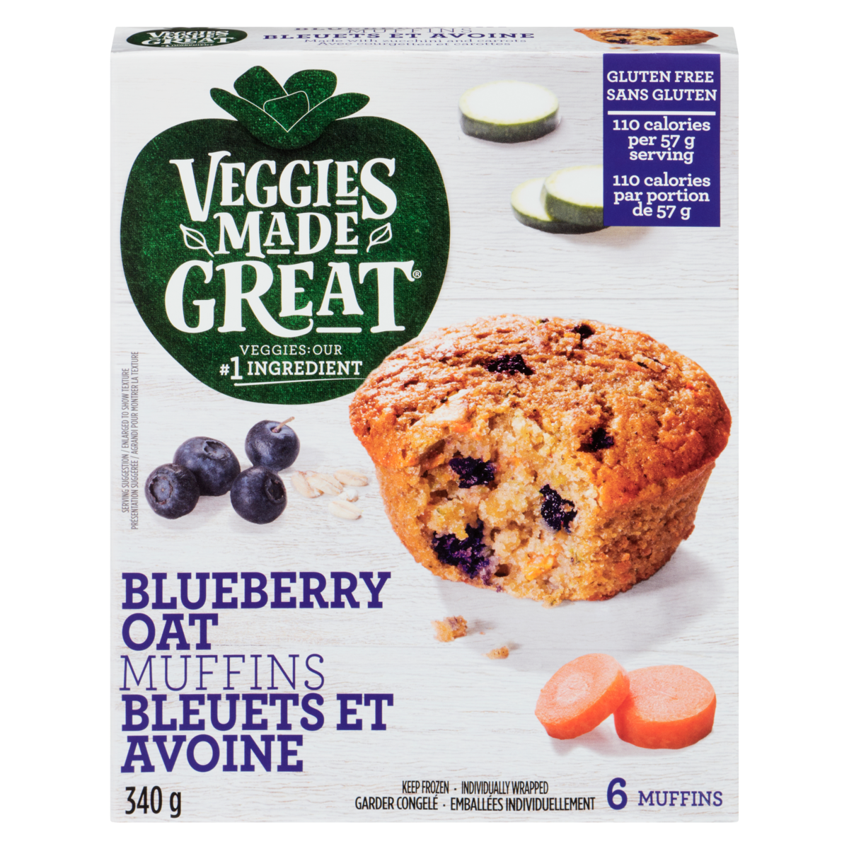 Muffins bleuets et avoine
