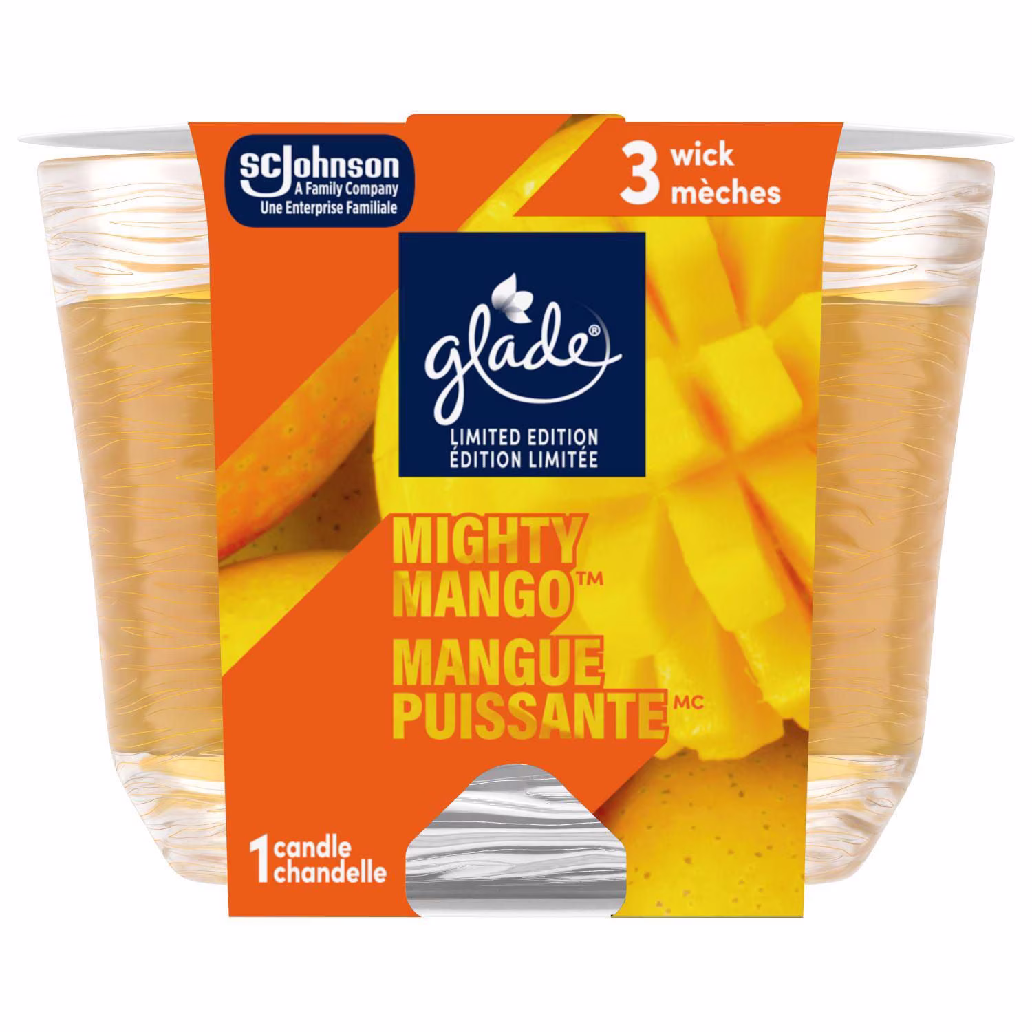 Glade chandelle parfumée. mighty mango