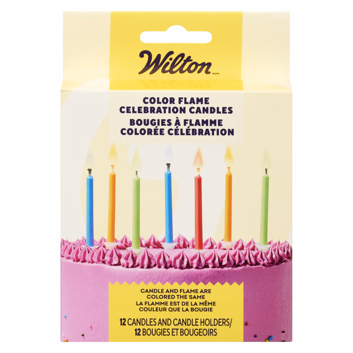 Bougies à flamme colorée célébration