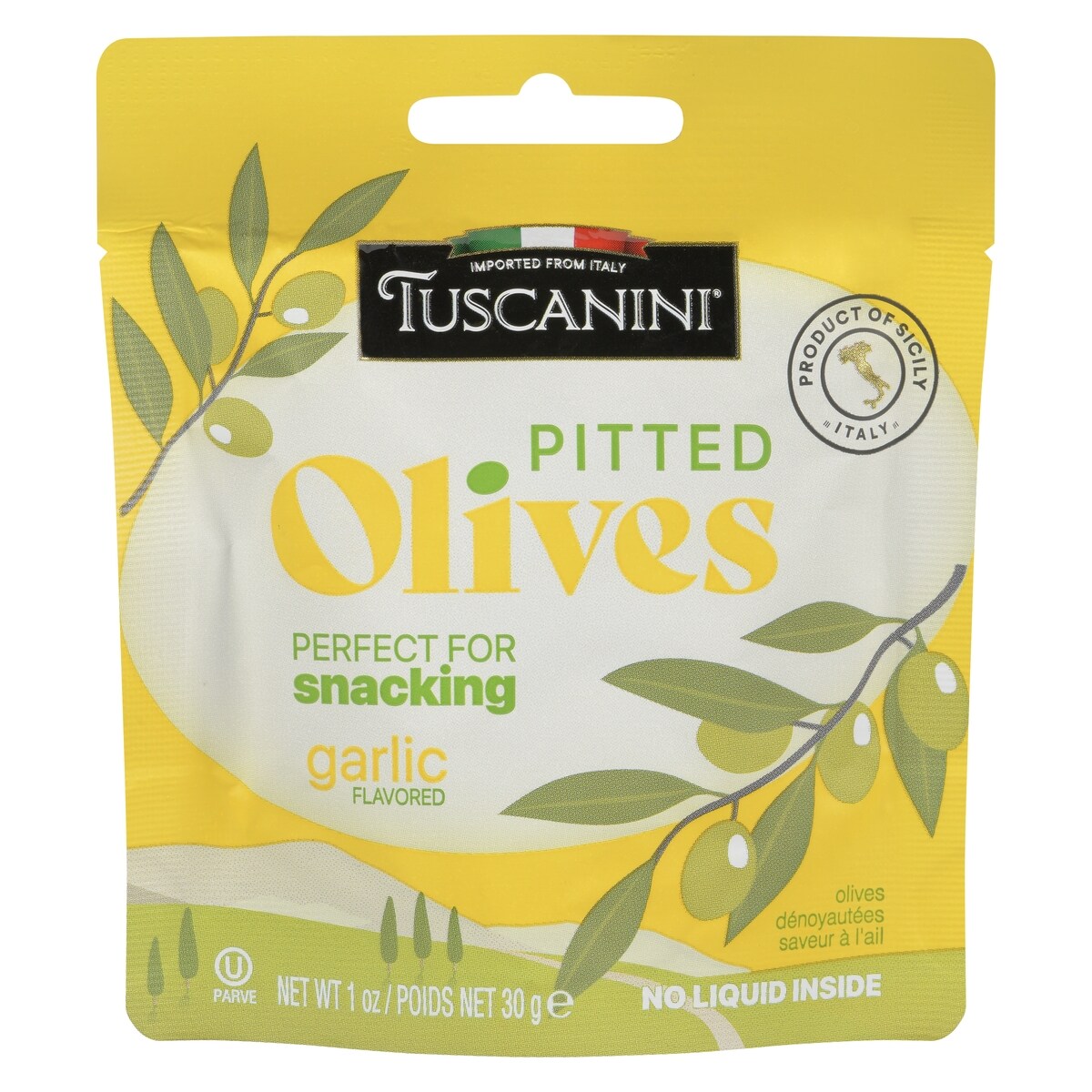 Olives dénoyautées saveur à l'ail
